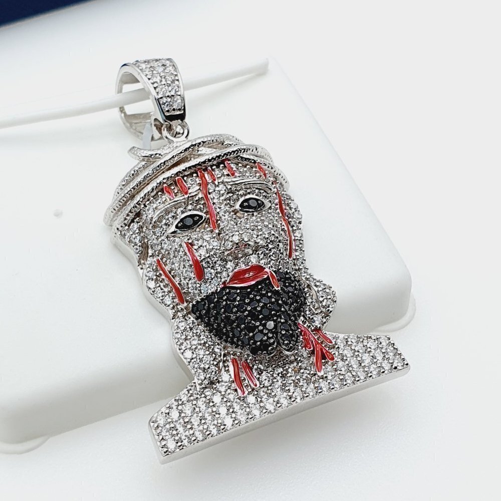 "925 Sterling Silver Plated CZ Pendant, EVBRS527 - Picture 8 of 10